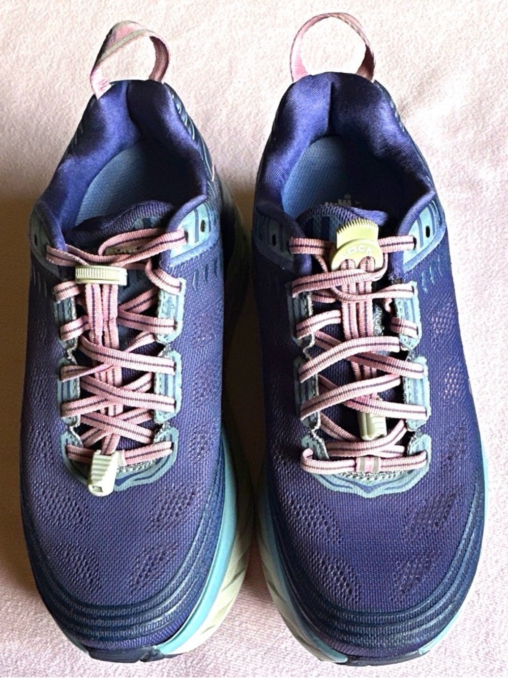 Hoka One One Women's Navy Blue, purple and Pink Sneakers